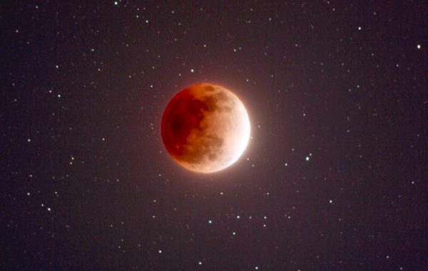 Enhanced image of super blue blood moon. Credit: NASA