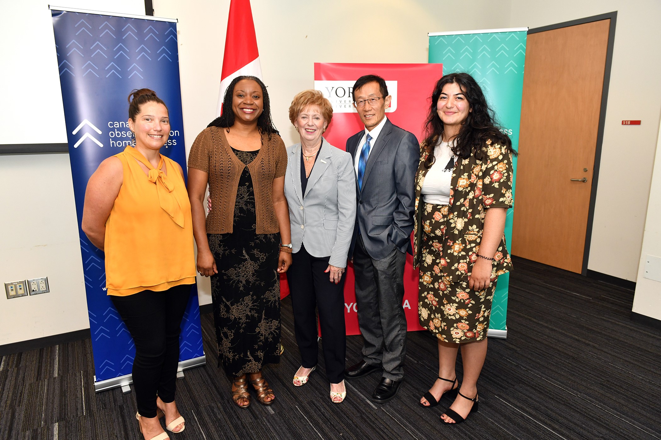 MP Judy Sgro with representatives of York University and the Canadian Observatory on Homelessness